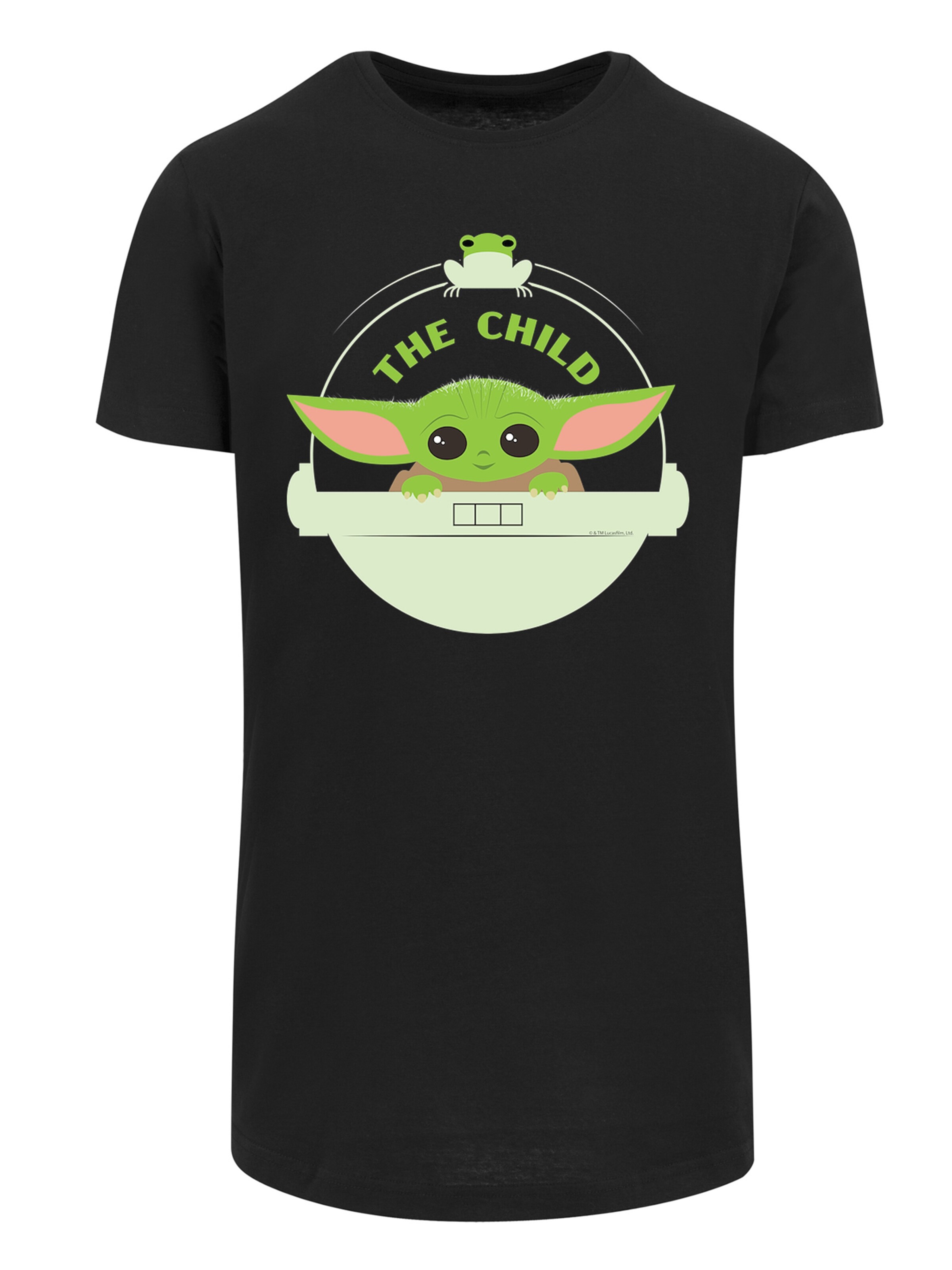 T-Shirt 'Star Wars The Mandalorian The Child Baby Yoda' F4NT4STIC en noir : devant