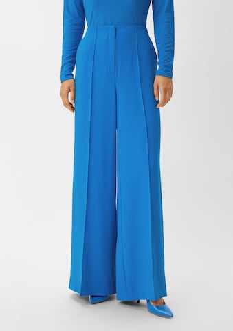 COMMA Wide leg Broek in Blauw: voorkant