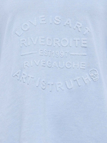 Sweat-shirt 'Love is Art' Zwillingsherz en bleu