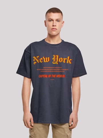 F4NT4STIC Shirt 'New York' in Blauw: voorkant