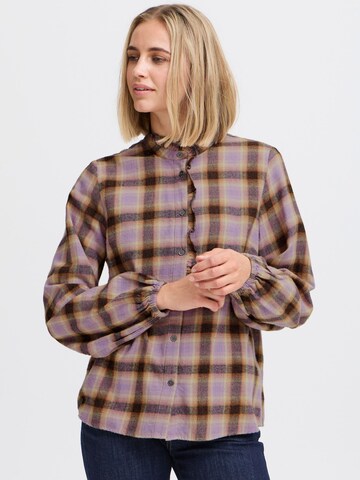 PULZ Jeans Blouse 'Katelyn' in Beige: front