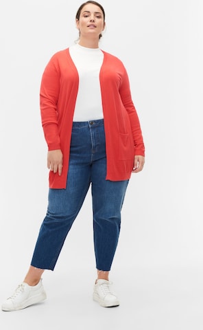 Zizzi Strickjacke 'MCARRIE' in Rot