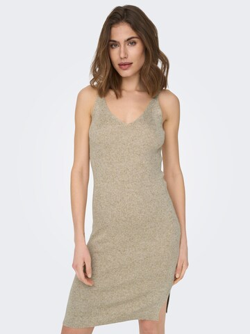 ONLY - Vestido de punto 'Lina' en beige: frente