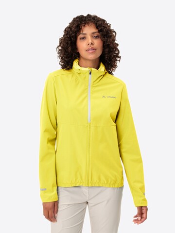 VAUDE Sports jacket 'W Cyclist Air J' in Yellow: front