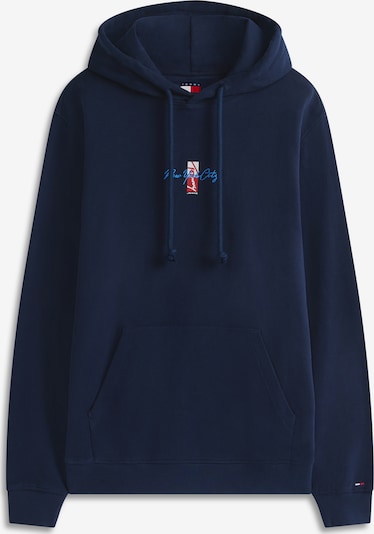 Megztinis be užsegimo iš Tommy Jeans, spalva – tamsiai mėlyna jūros spalva / azuro spalva / raudona / balta, Prekių apžvalga