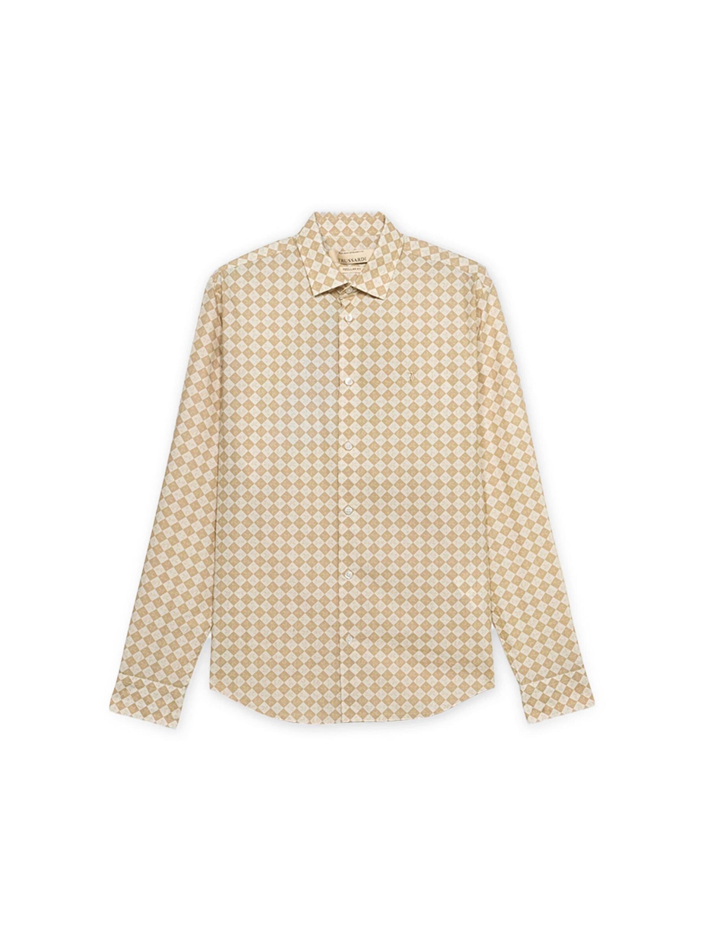 Trussardi - Ajuste regular Camisa en beige: frente