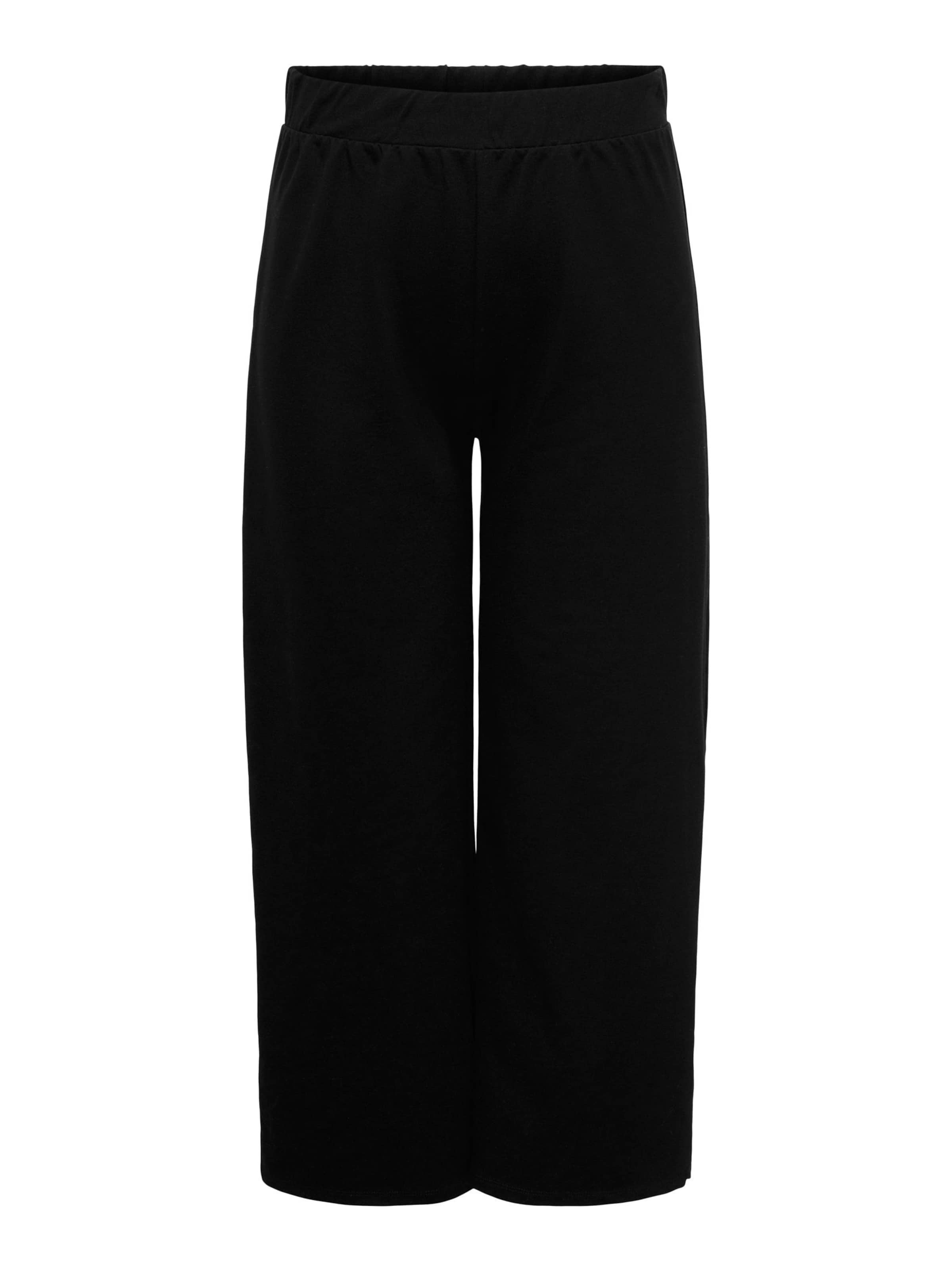 ONLY Carmakoma Wide leg Broek 'CARAbby' in Zwart: voorkant