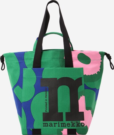 Marimekko "Чанта тип ""Shopper""" 'UNIKKO' в синьо / зелено / бледорозово / черно, Преглед на продукта