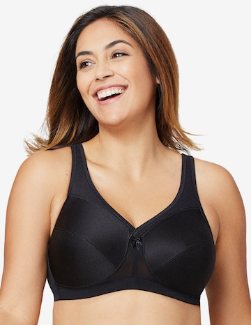 GLAMORISE T-shirt Bra in Black: front