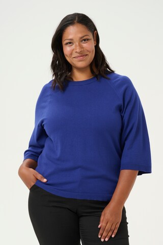 KAFFE CURVE Trui 'Gitta' in Blauw: voorkant