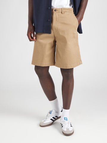Loosefit Pantalon chino 'JPSTBill' JACK & JONES en beige : devant