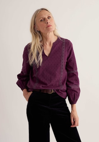 Camicia da donna 'Fountain Grass' di Seasalt Cornwall in lilla: frontale
