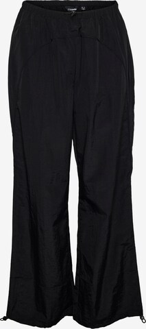 Wide Leg Pantalon SOMETHINGNEW en noir : devant