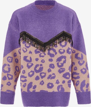 Pull-over IMANE en violet : devant