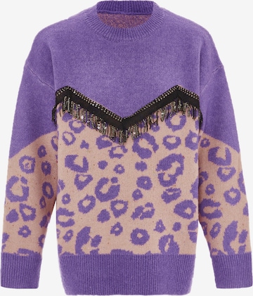 Pull-over IMANE en violet : devant