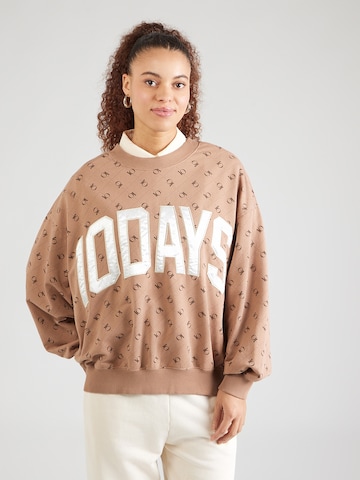 10Days Sweatshirt in Bruin: voorkant