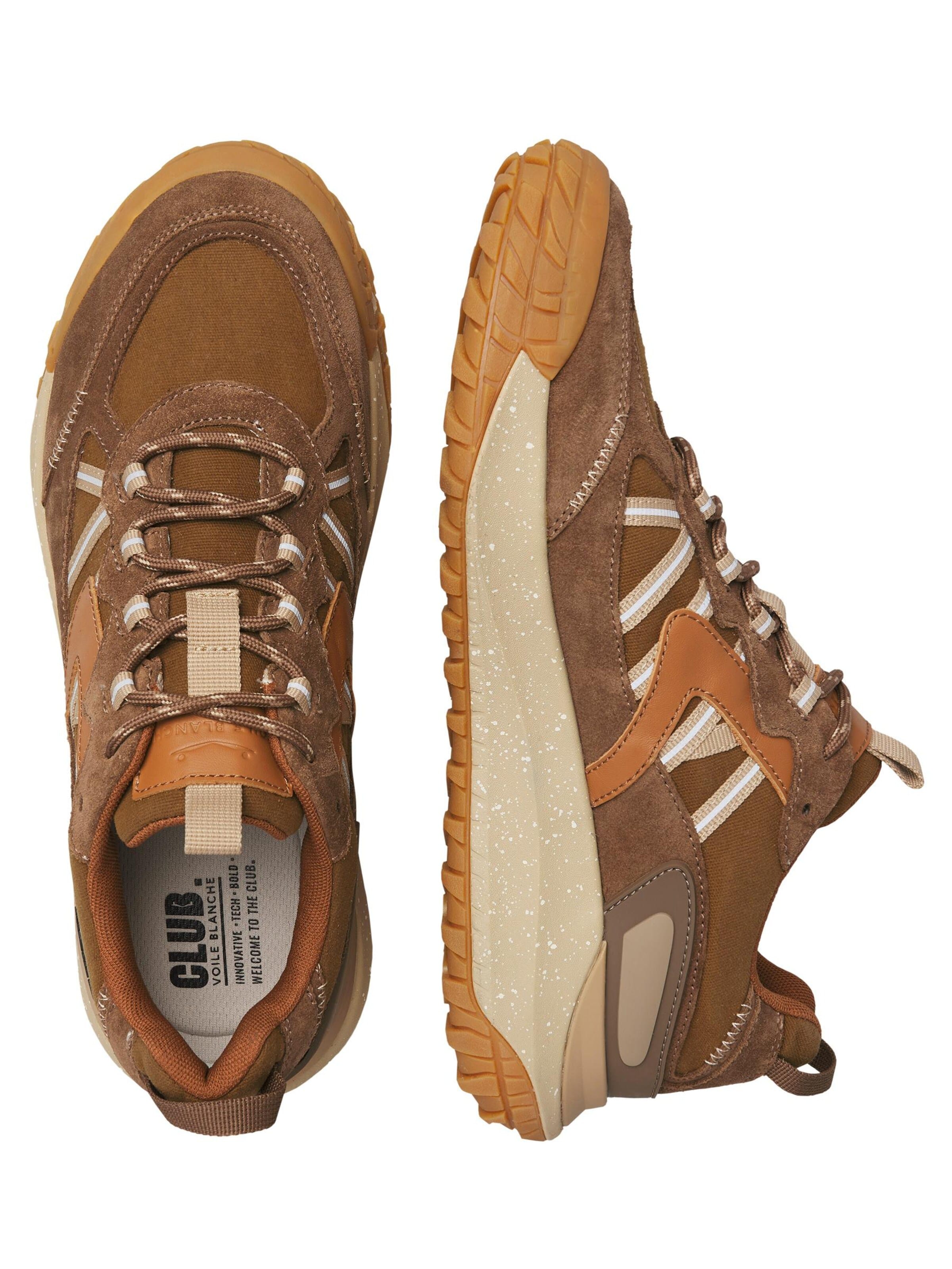 Baskets basses 'CLUB ACT 2 M.' Voile blanche en marron