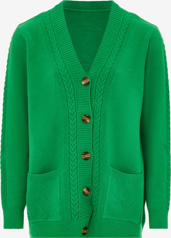 ALARY Knit Cardigan in Green: front