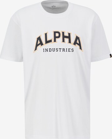 ALPHA INDUSTRIES Póló - fehér: elől