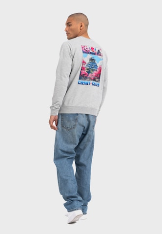 Oldskull Sweatshirt 'Retro Cherry Chaser Logo Graphic' in Grey