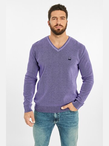 Jan Vanderstorm Pullover ' Keimo ' in Lila: Vorderseite
