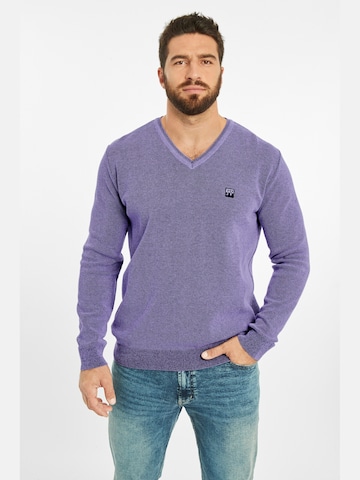 Jan Vanderstorm Sweater ' Keimo ' in Purple: front