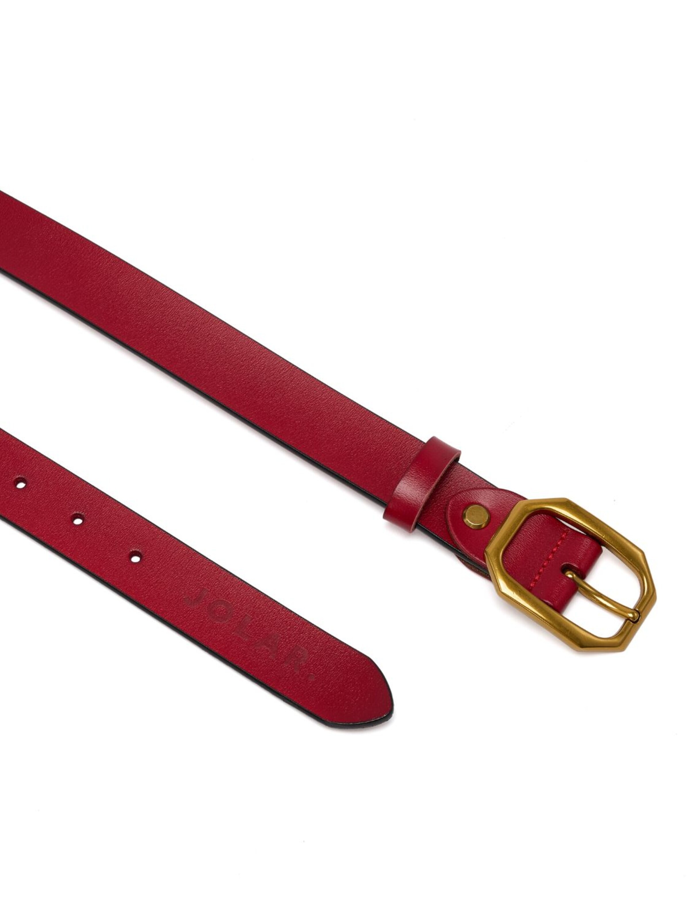 jolar Belt 'ELEGENT GOLD' in Red