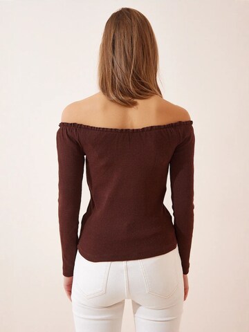 T-shirt Happiness İstanbul en marron