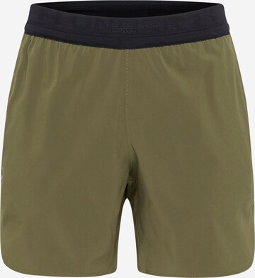 UNDER ARMOUR Regular Sportbroek 'Peak' in Groen: voorkant