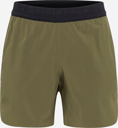UNDER ARMOUR Workout Pants 'Peak' in Olive / Black, Item view