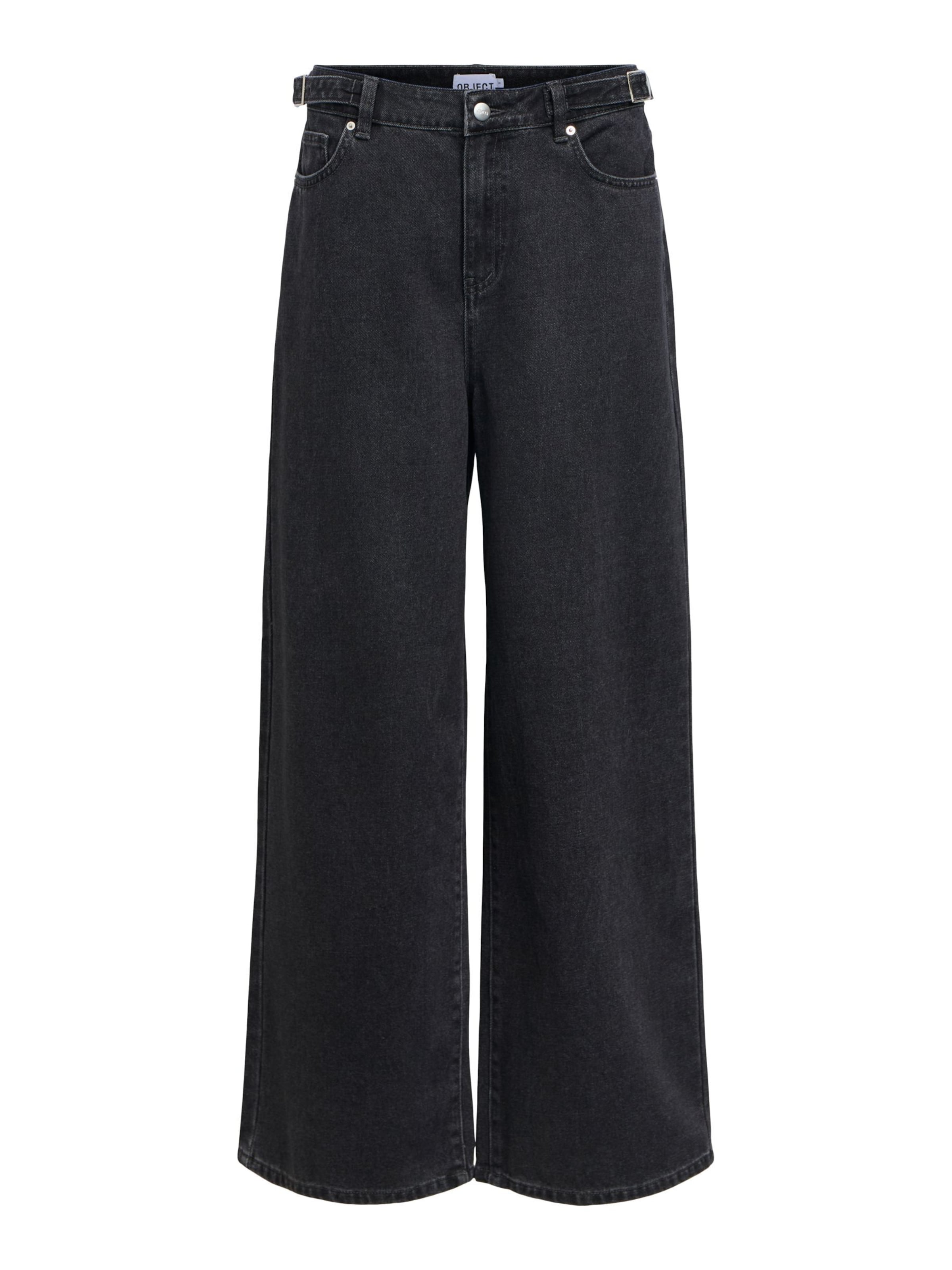 Wide leg Jeans di OBJECT in nero: frontale
