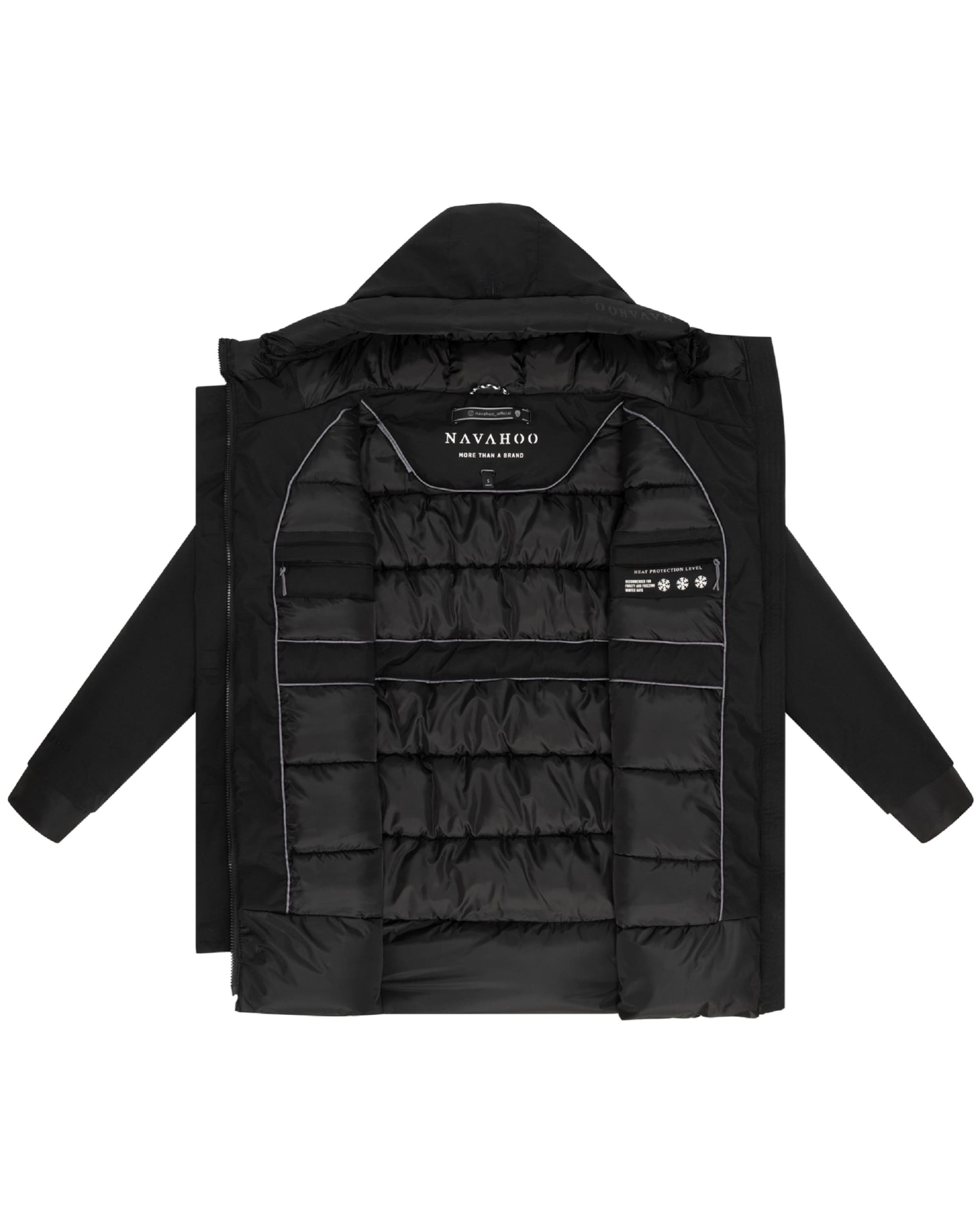 NAVAHOO Winter Coat 'Prinzessin 14' in Black