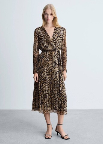 Robe 'Amber' MANGO en marron : devant