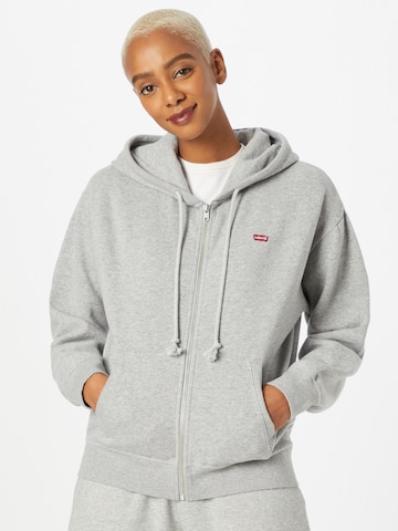 LEVI'S ® Суичъри с качулка 'Standard Zip Hoodie' в сиво: отпред