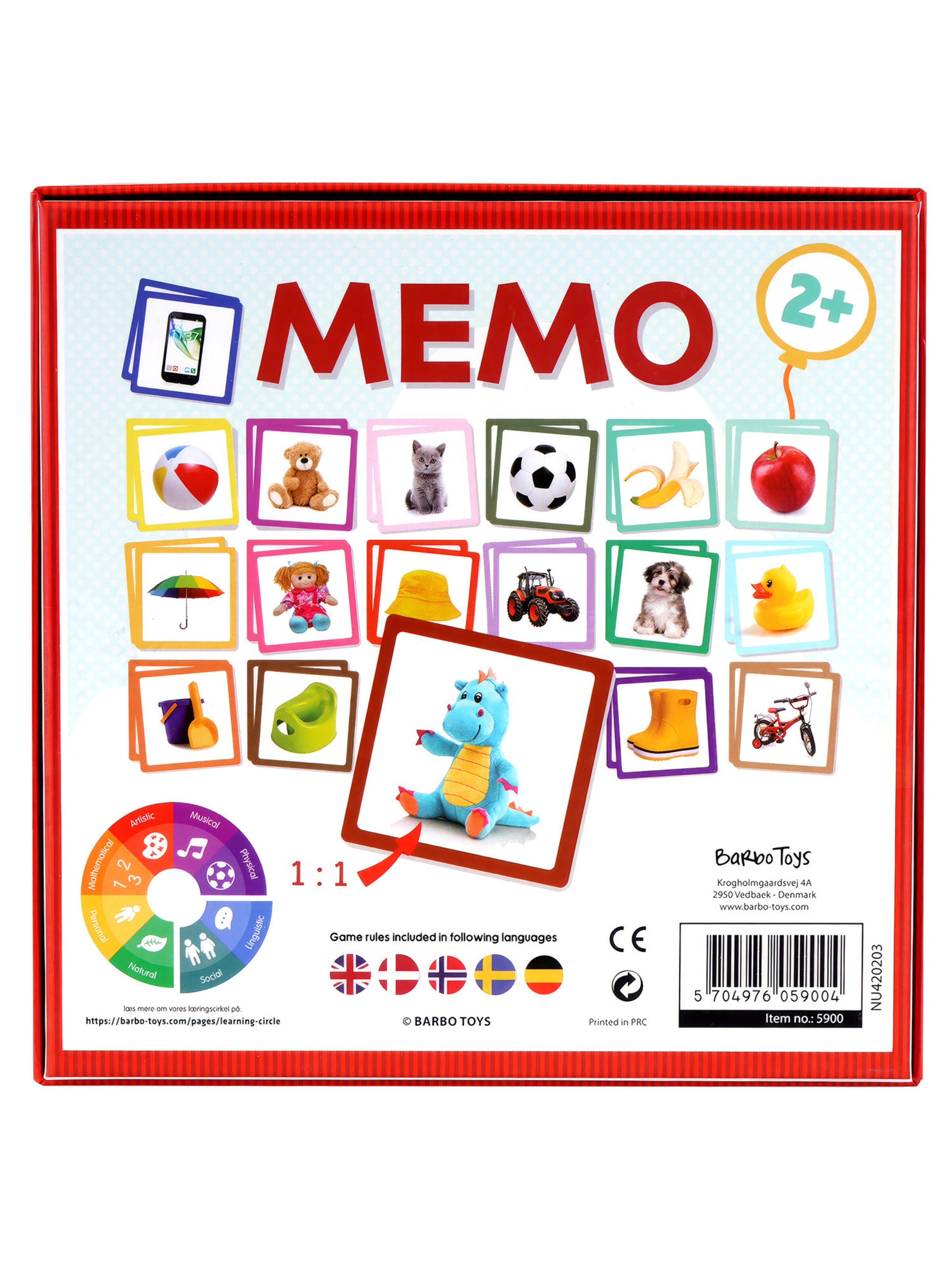 Barbo Toys Spel 'Mein erstes Memo' in Blauw: terug