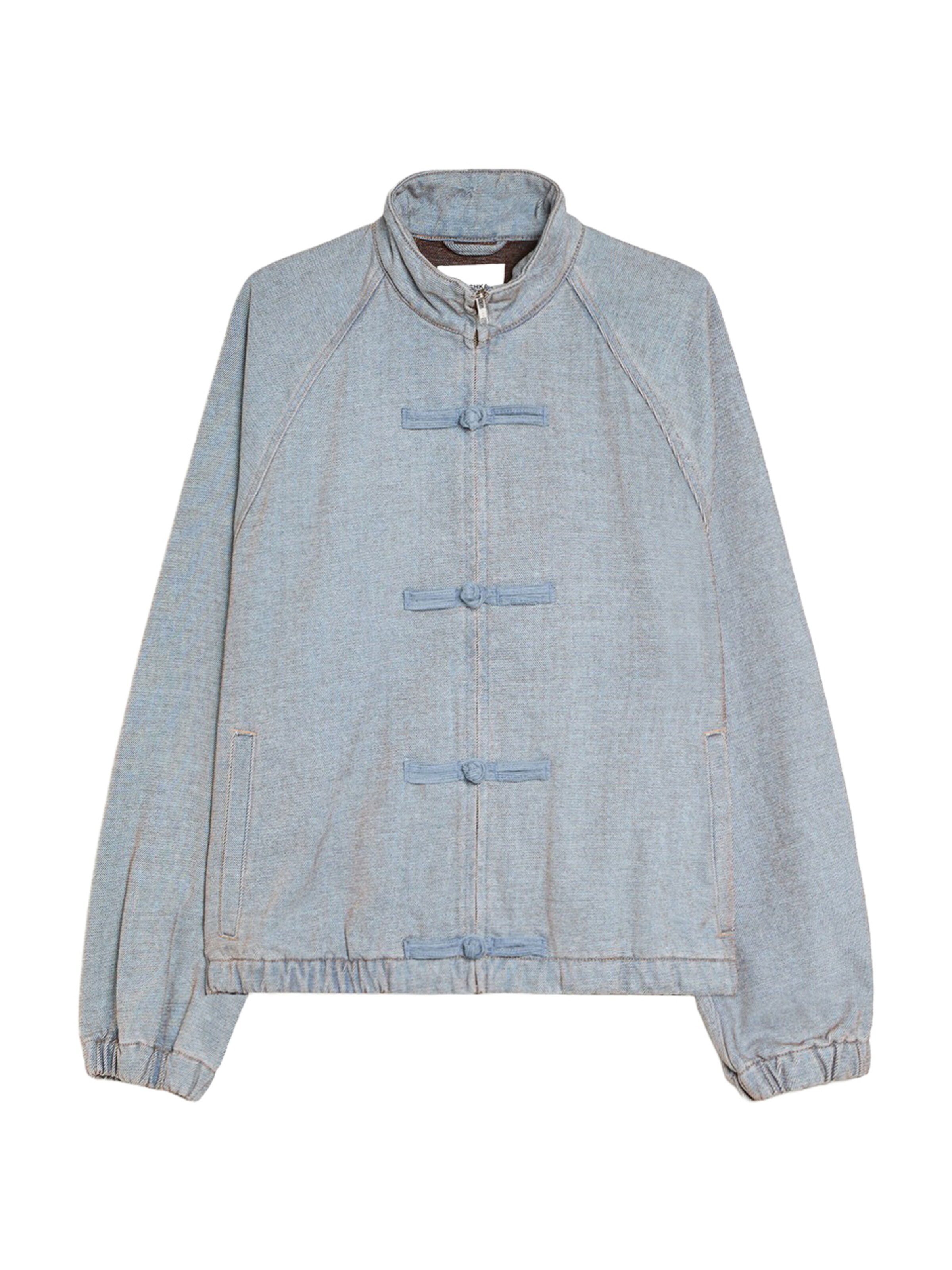 Bershka Between-season jacket in Blue: front