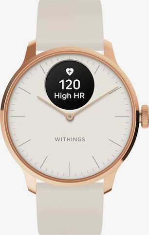 Withings Uhr 'Akku' in Beige: Vorderseite