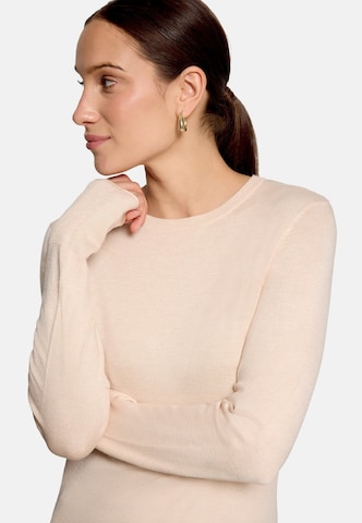 zero Feinstrickpullover mit Stehkragen in Beige