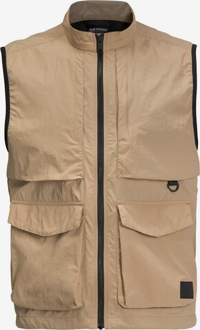 JACK WOLFSKIN Sportbodywarmer in Beige: voorkant