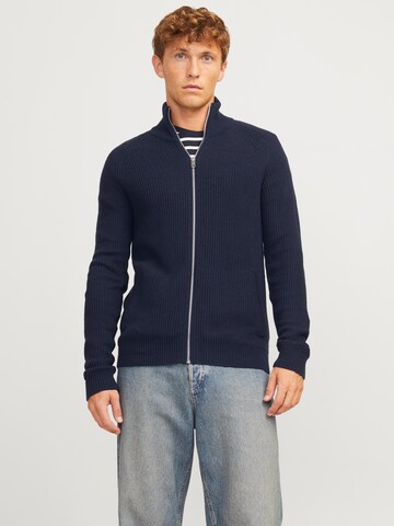 JACK & JONES Strickjacke 'JJPannel' in Blau: Vorderseite