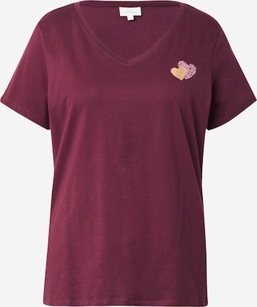 ONLY Carmakoma - Camiseta 'CARBONNIE' en lila: frente
