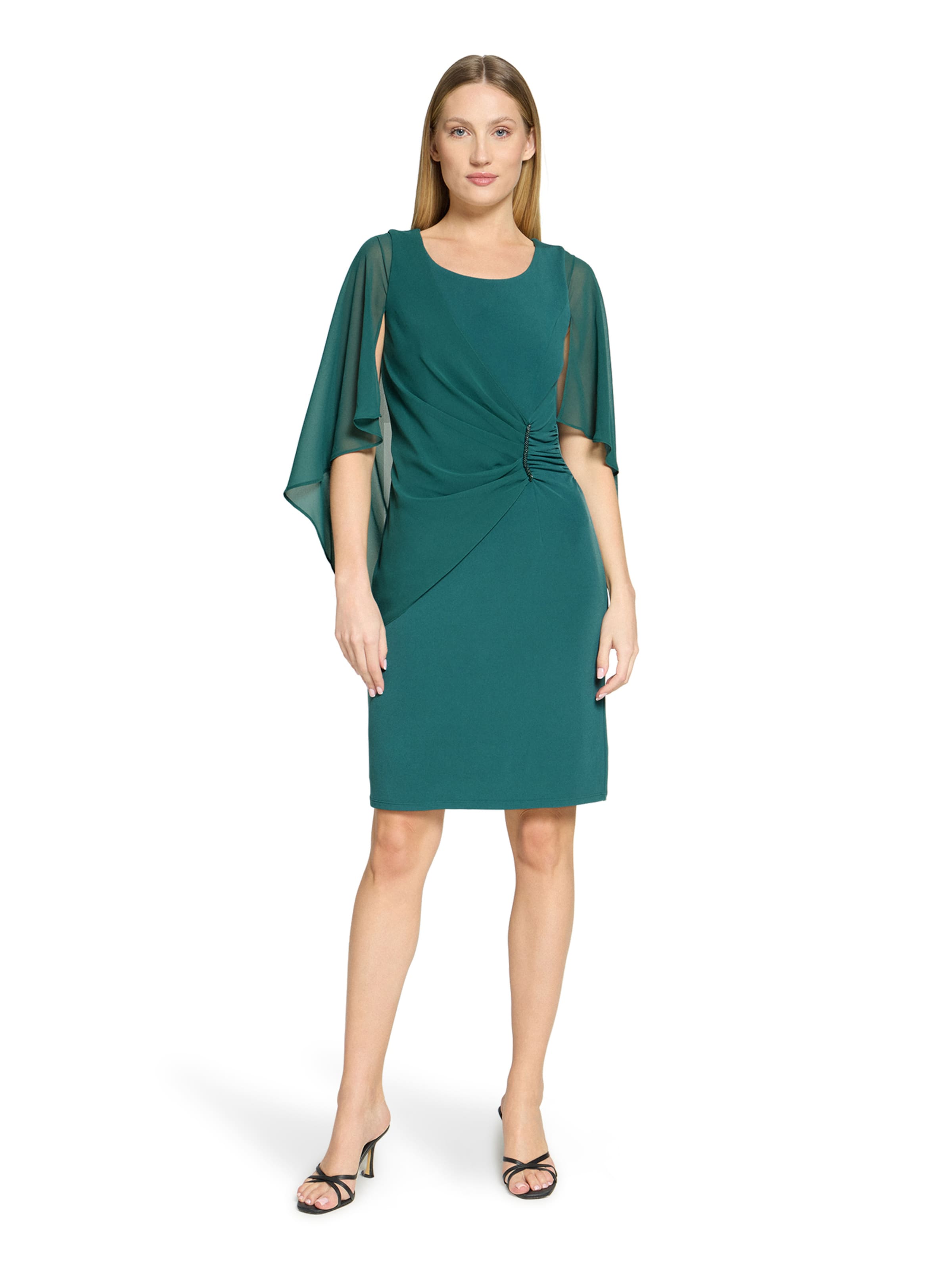 Robe de cocktail Vera Mont en vert : devant