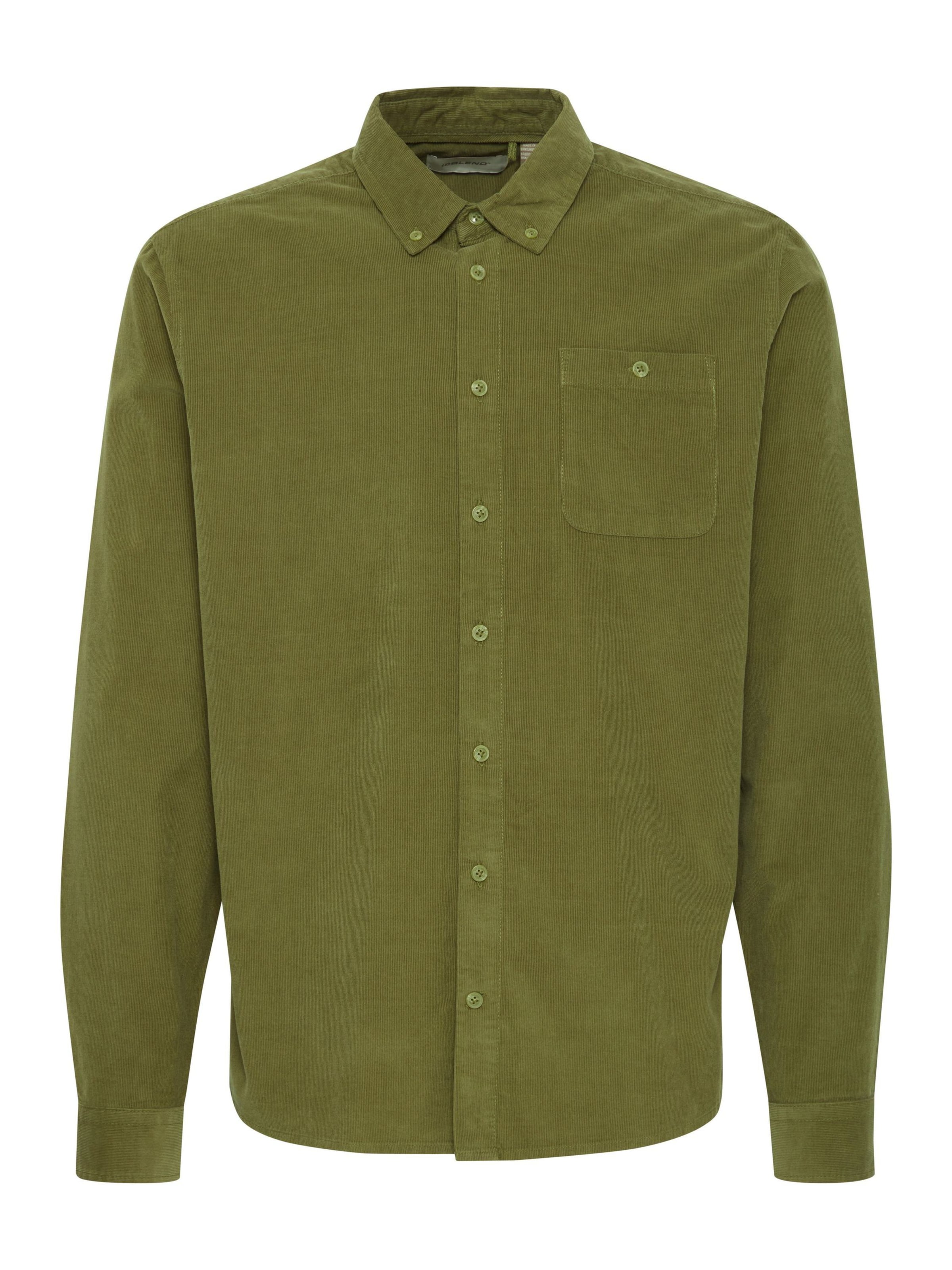 BLEND Langarmhemd ' BHShirt ' in oliv, Produktansicht