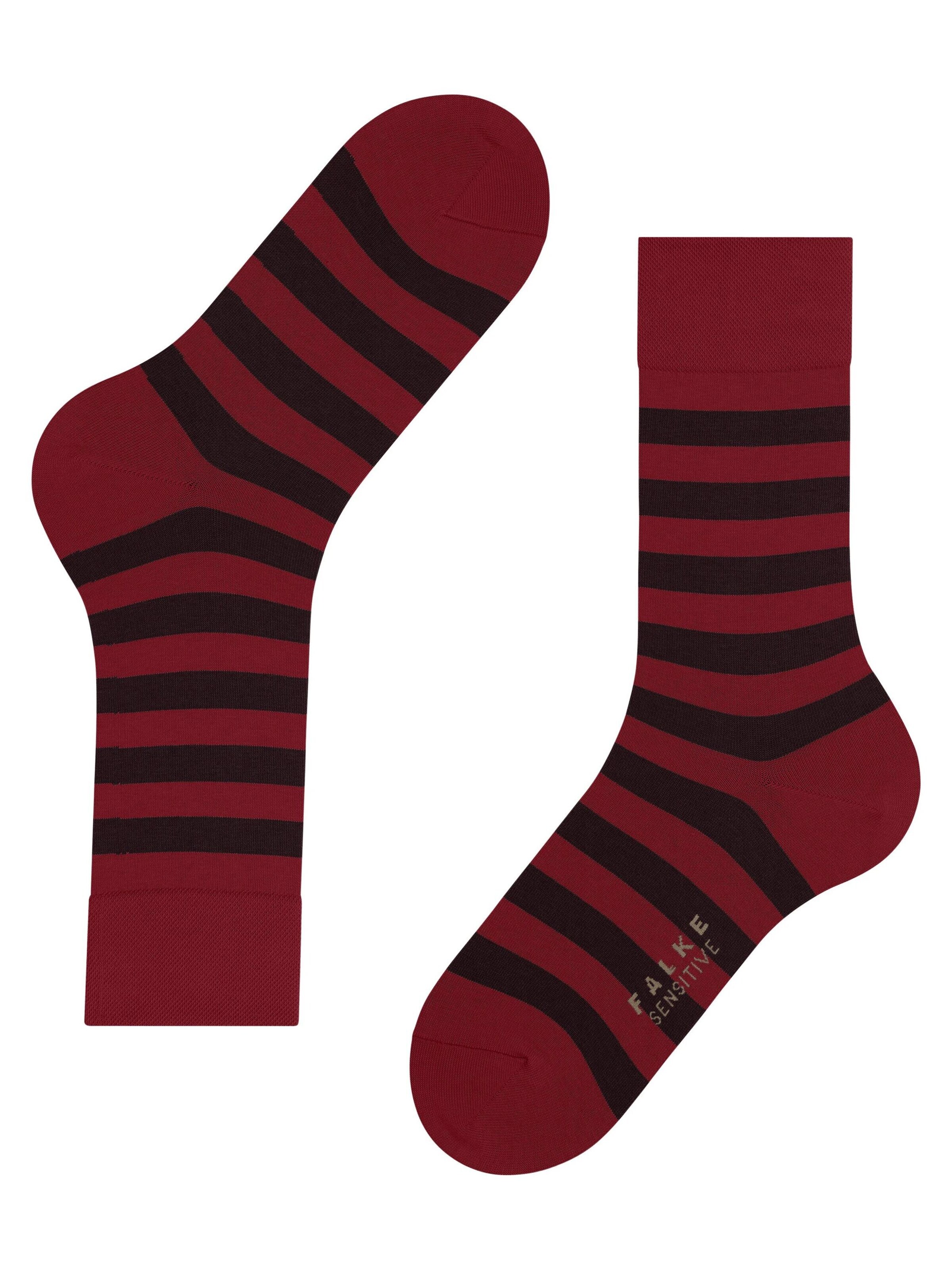 FALKE Socken 'Sensitive Mappd Line'‌‌‌‌‌‌‌‌ in Rot