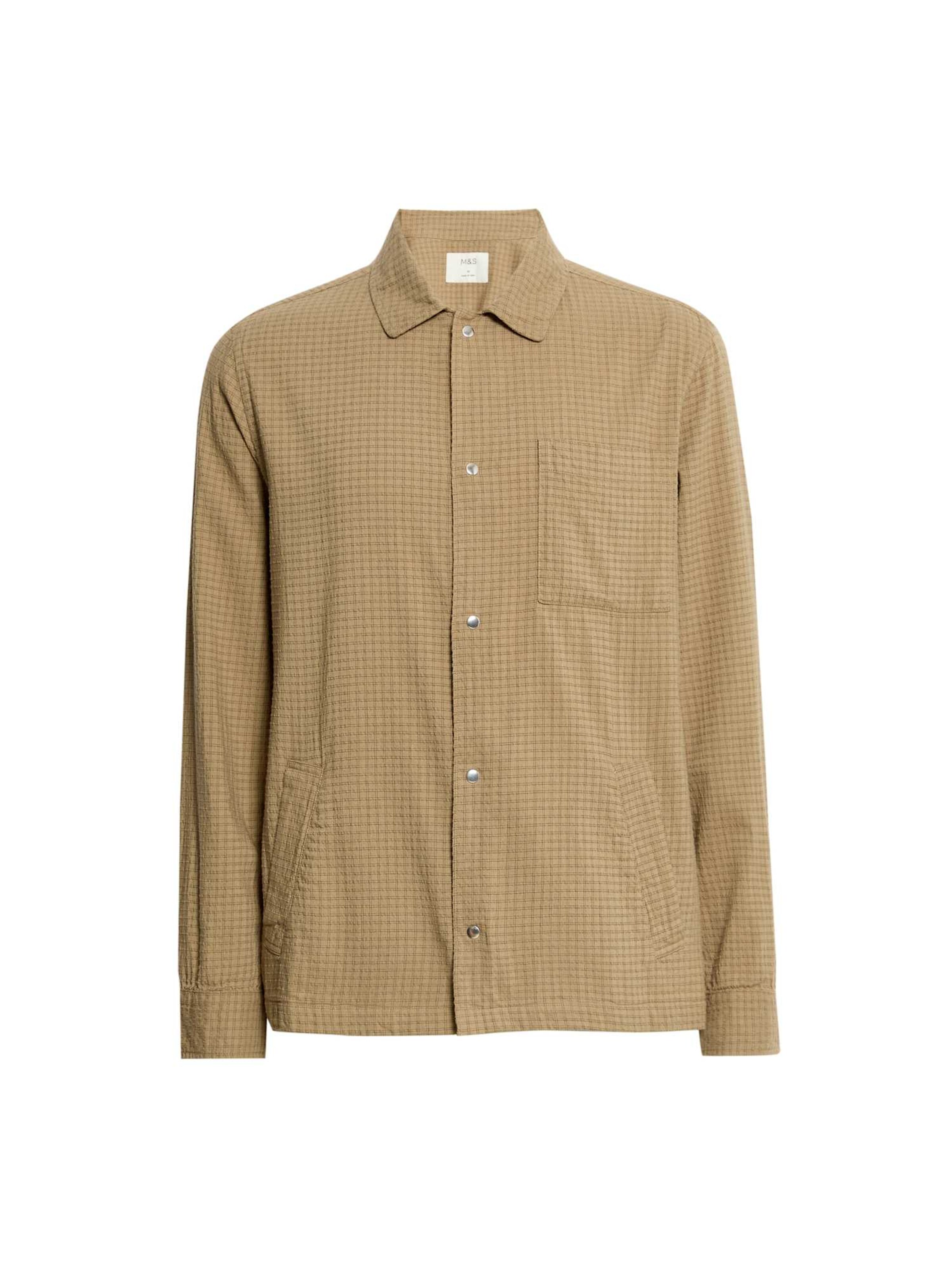 Regular fit Camicia di Marks & Spencer in marrone: frontale