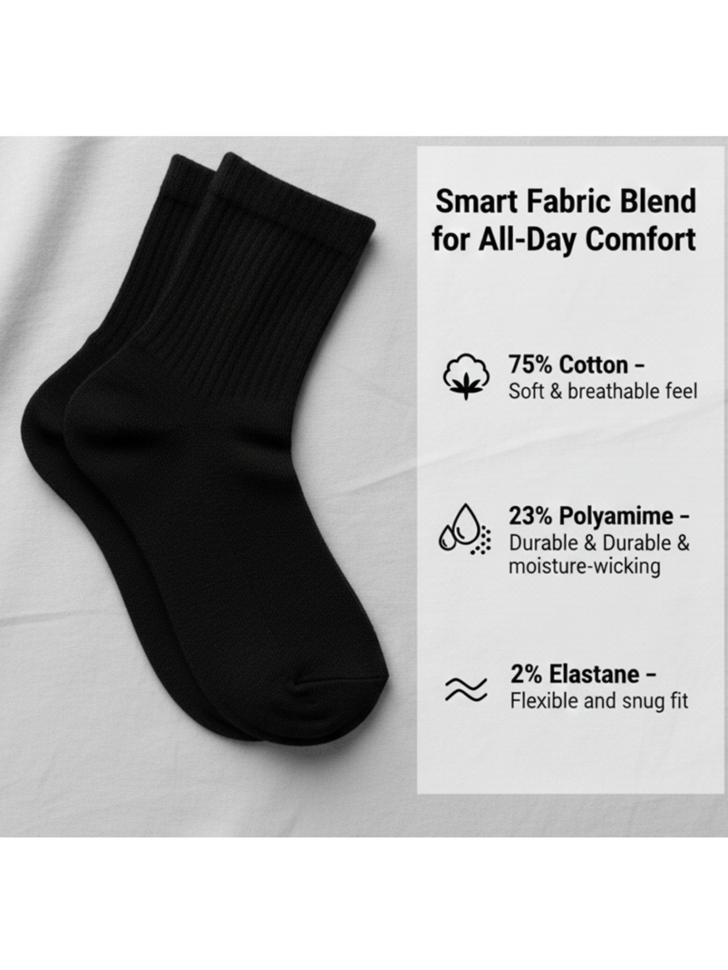 Calzino 'Quarter Sportsocken' di El Sueno in nero