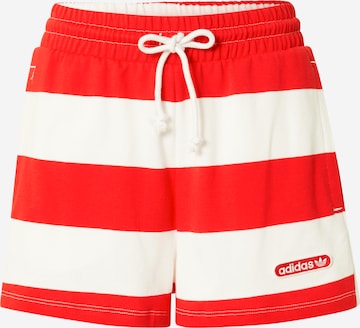 ADIDAS ORIGINALS Loosefit Shorts 'Mid Waist Striped' in Rot: predná strana