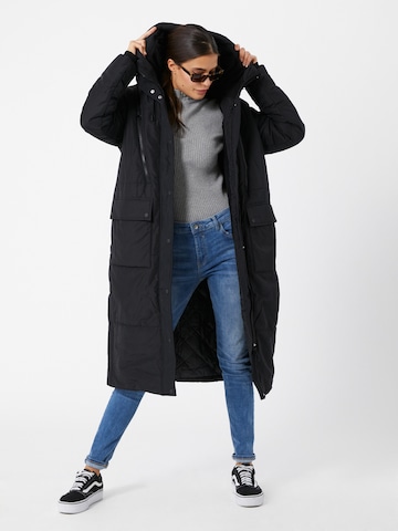 TOM TAILOR DENIM Winter Coat in Black