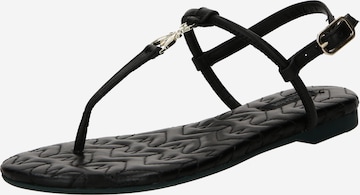 PATRIZIA PEPE T Bar Sandals in Black ABOUT YOU