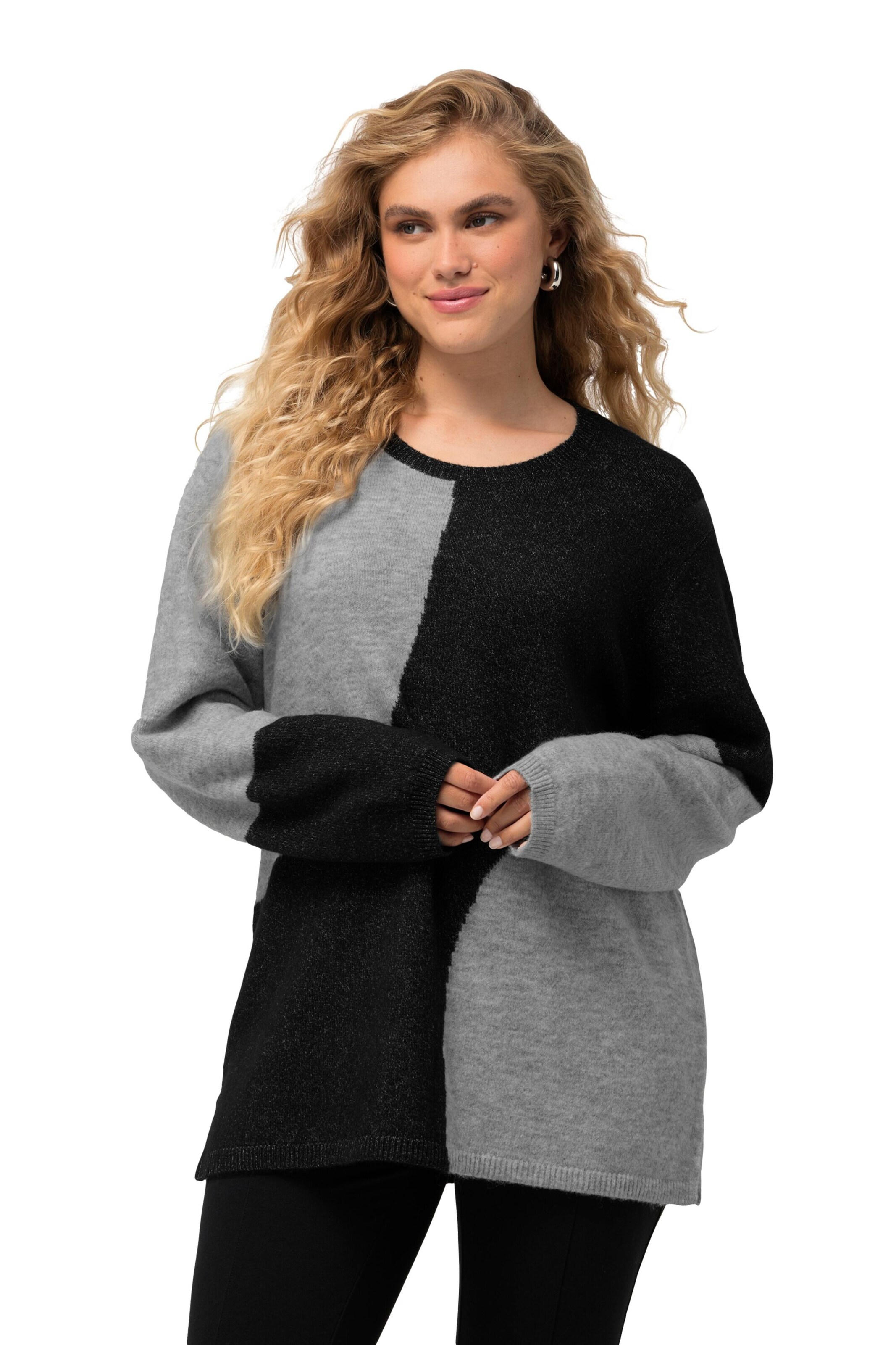 Ulla Popken Pullover in Grau: Vorderseite
